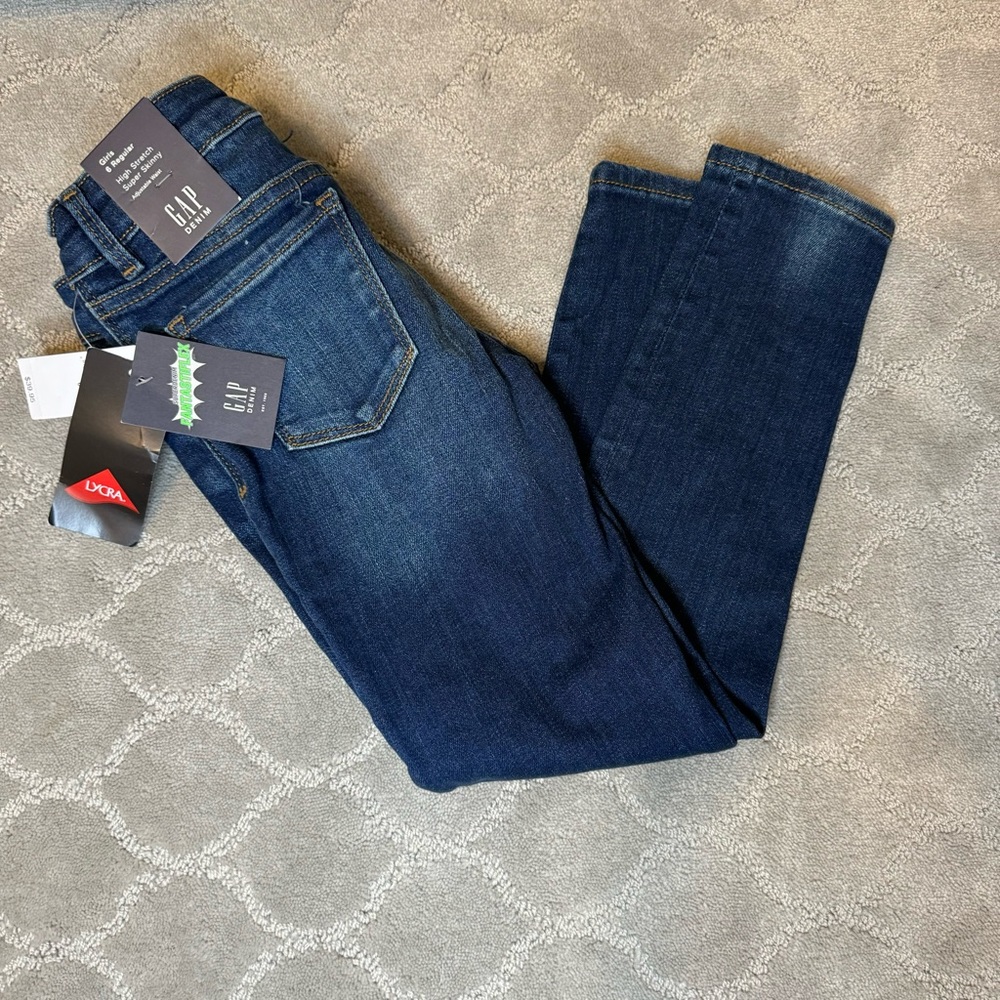 NWT GAP Denim Girls Jeans - Size 6 Regular - High Stretch, Super Skinny Fit